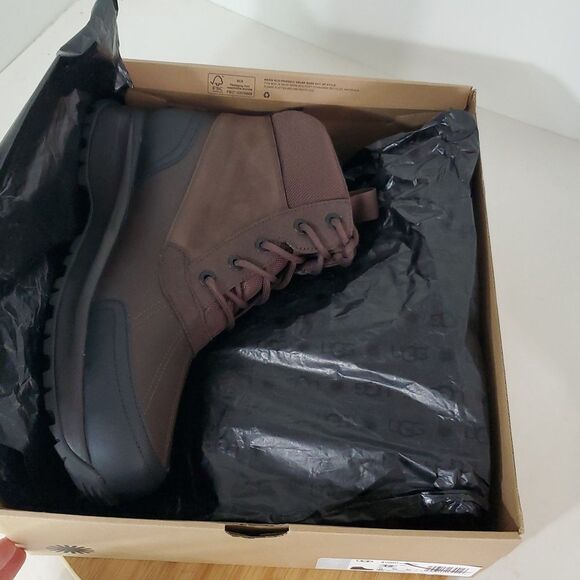 UGG Men's Emmett Waterproof Leather Duck Boot Stout Size 12 NIB - Picture 14 of 16